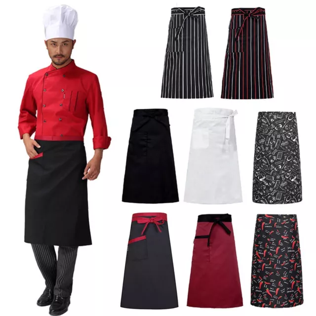 Aprons for Baking Half Length Long Waist Apron Catering Chefs Waitstaff Uniform