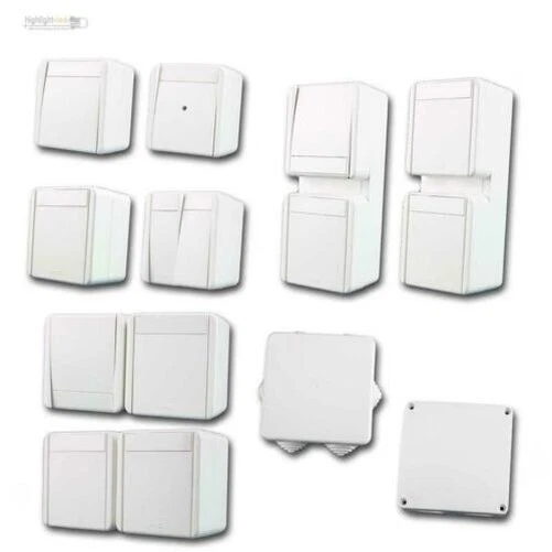 Fontaine Blanc Zones Humides Interrupteur & Prises IP44,