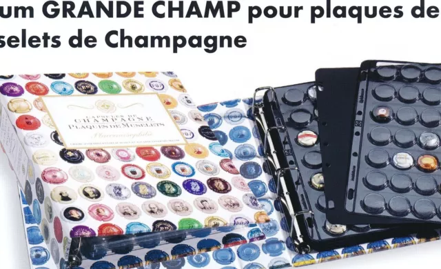 ALBUM GRANDE CHAMP42 pour Muselets de Champagne avec 5 recharges Ref: 313304