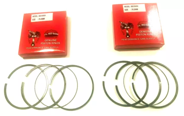 2 Sets 694004 Piston Rings, Fits Briggs & Stratton V Twin Intek, New Ships Usa