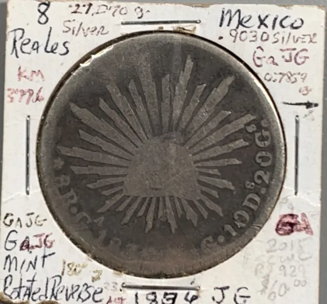 1836 Mexico Silver 8 Reales - Sons of Texas