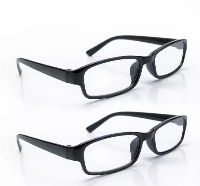 Reading Glasses 2 Packs Mens Unisex Womens UV Reader Trendy Designer