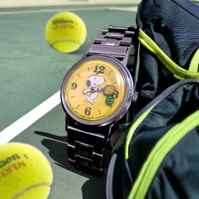 1958 Timex Snoopy Peanuts Tennis Watch