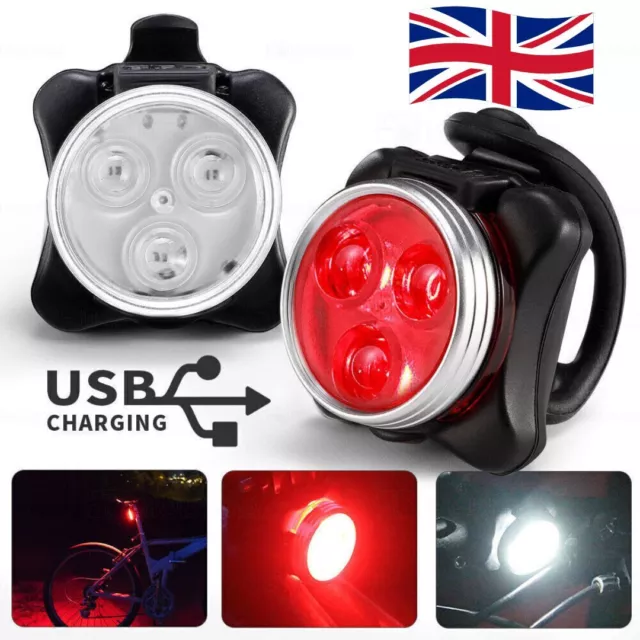 Bike Light Set, Super Bright USB Rechargeable Bicycle Lights,Waterproof Mountain