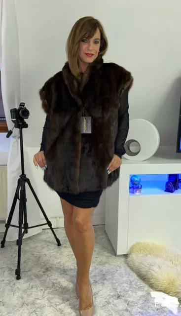 Pelzmantel Nerz Pelz weste Jacke Mink Fur pelliccia Gile´ visone Fourrure Vison