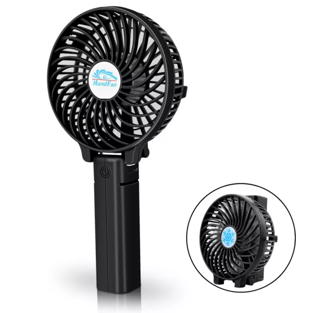 Ventilador Mano Portatil Plegable Colores Con Bateria Recargable Speed Control 2