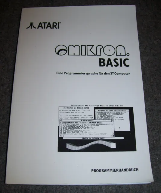 Atari 520 1040 St Mega Ordinateur Utilisateur Manuel Livre Omikron Basique