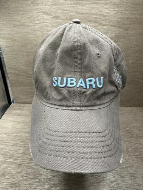 SUBARU Logo Brown Adjustable Strapback Baseball Hat Cap