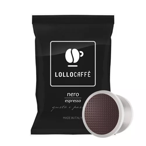 200 Cialde Capsule Lollo Caffe Comaptibile Lavazza Espresso Point Miscela Nera