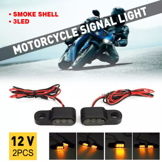 2x Front Rear Motorcycle Bullet Turn Signal Light Amber Indicator For AUXITO UK