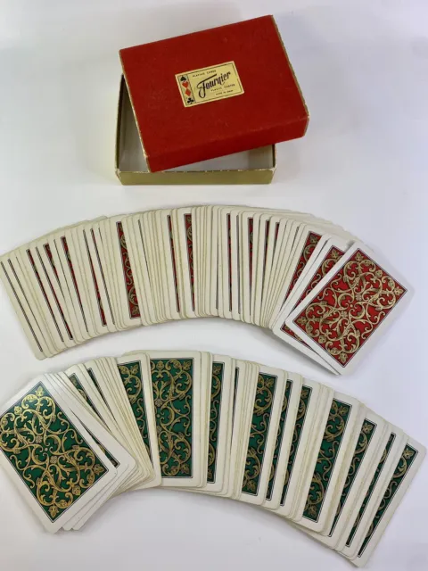 Vintage Fournier Playing Cards 2 Deck Boxed Set Solitaire Made In Spain COMPLETE