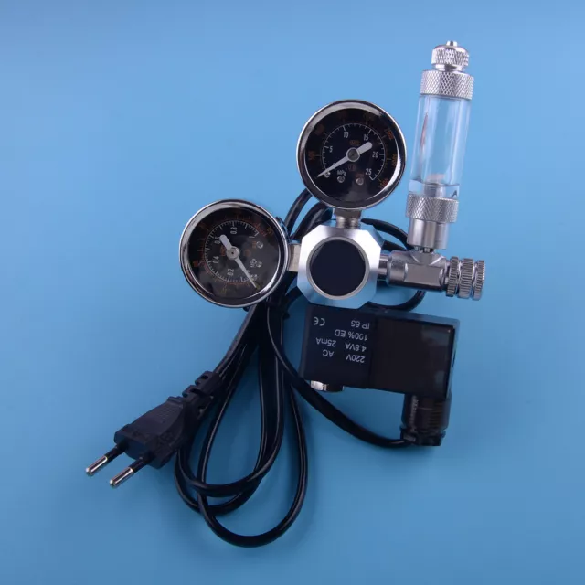 Easy to Adjust CO2 Regulator Aquarium Dual Gauge Display Bubble Counter