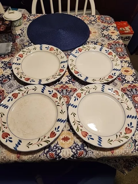 4x Nikko Provincial Designs "Avondale" 10 1/4" Dinner Plate