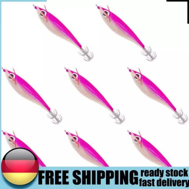 Luminous Shrimp Fishing Lure Squid Hook Cuttlefish Bait Sea Tackle (Pink) DE