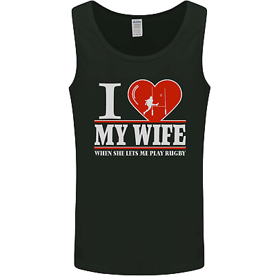 I Heart My Wife Rugby Player Funny Union Mens Vest Tank Top