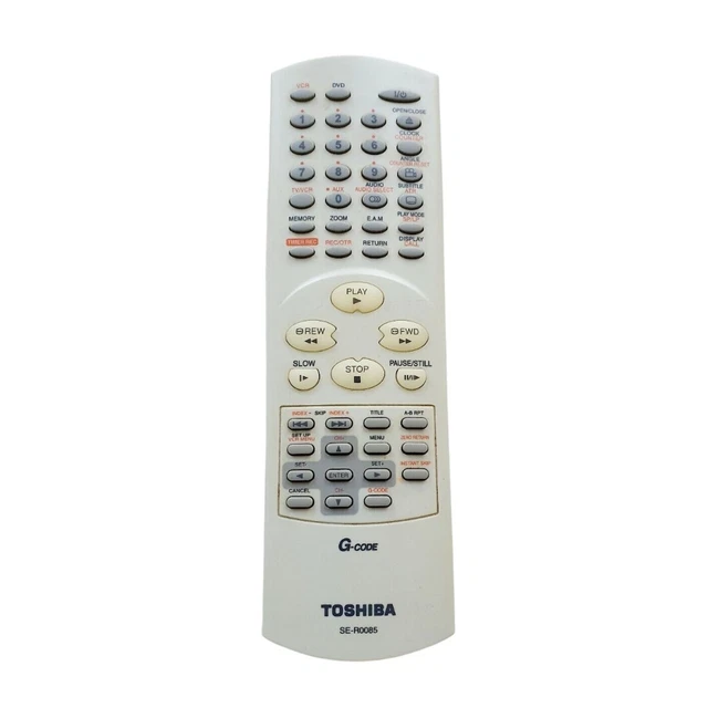 TOSHIBA SER0085 REMOTE Control for VCR/DVD/TV Combo Original Free