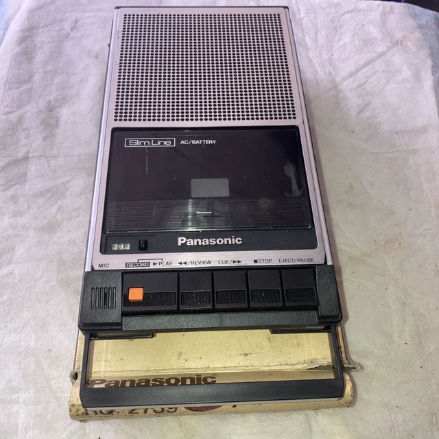 VINTAGE PANASONIC SLIMLINE Portable Cassette Tape Recorder Player RQ