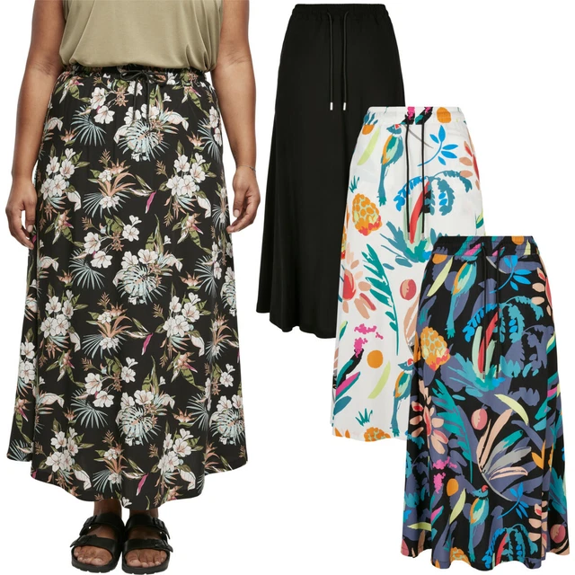 Urban Classics Femmes Viscose Midi Jupe Longueur de la Cheville Motif Floral