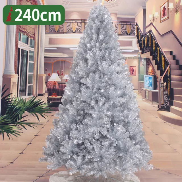 Silver Christmas Tree 2 3 4 5 6 7 8 FT Decoration Undercoated Festival Holiday