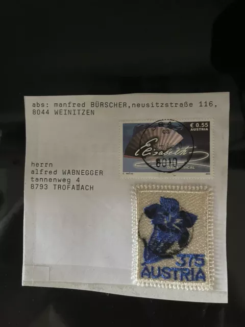 Briefmarke Österreich 2008  Mi 2773 gestempelt Briefstück wie Bild