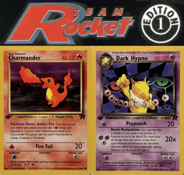1st Edition Team Rocket Pokemon - CHOOSE YOUR CARD - NM - LP Vintage WOTC TCG