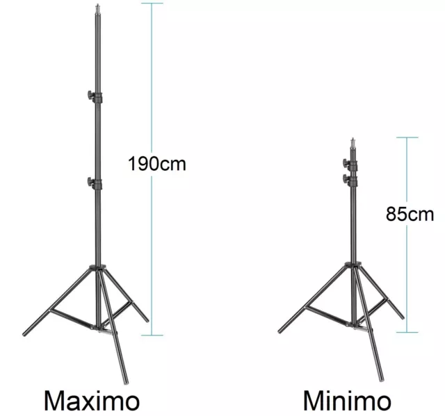 Trípode Portátil 1,9m 190cm Soporte Rotula Para vídeos Cámara prismáticos móvil 2