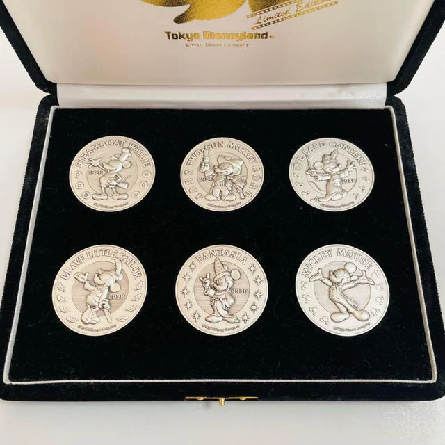 Mickey Mouse Tokyo Disneyland Original Sterling Silver Medal Limited to 500pcs