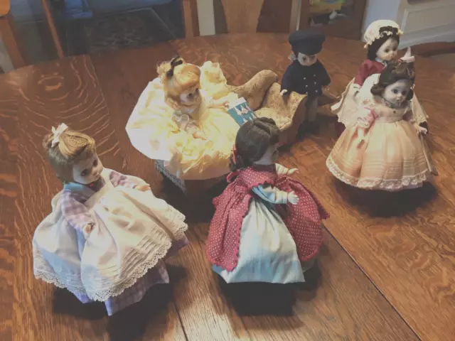 Vintage Madame Alexander Little Women- Set Of 6-Bent Knee Alexander-Kins