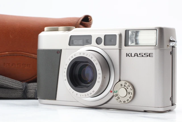[N MINT w/ Case] Fujifilm Fuji Klasse Silver 35mm Point & Shoot Camera JAPAN