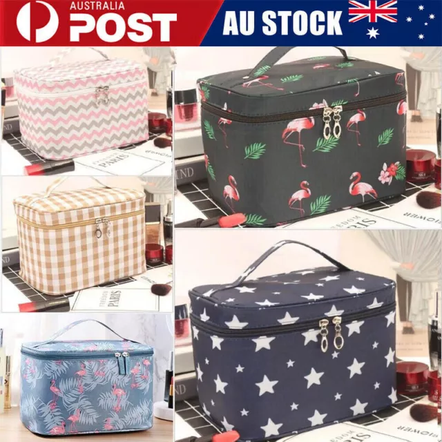 Women Cosmetic Bag Make Up Case Travel Toiletry Wash Organiser Vanity Nail Box