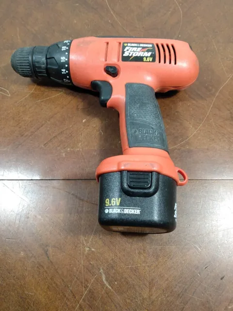 Black and Decker Firestorm 9.6V Cordless Drill HP231 TOOL ONLY - USED,  WORKING