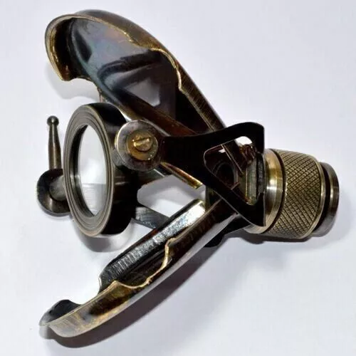 Cannocchiale binoculare monoculare in ottone antico Cannocchiale nautico vintage 2