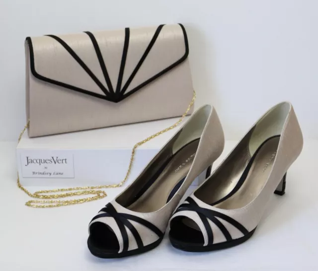 JACQUES VERT BLONDE Shantung Platform Shoes UK 8 NEW Defect