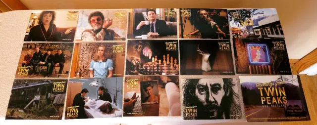 Collection of Twin Peaks Gold Box DVD postcards