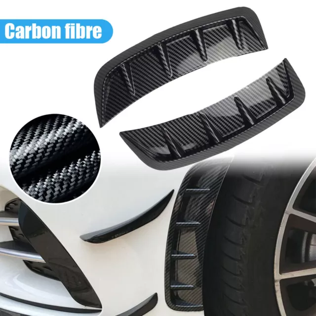 2x Carbon Fiber Car Wheel Arch Eyebrow Sticker Protector Side Fender Trim Cover