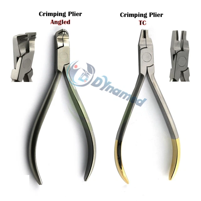 Orthodontic Hook Crimping Plier Straight & Curved Arch Holding Hook Crimpable