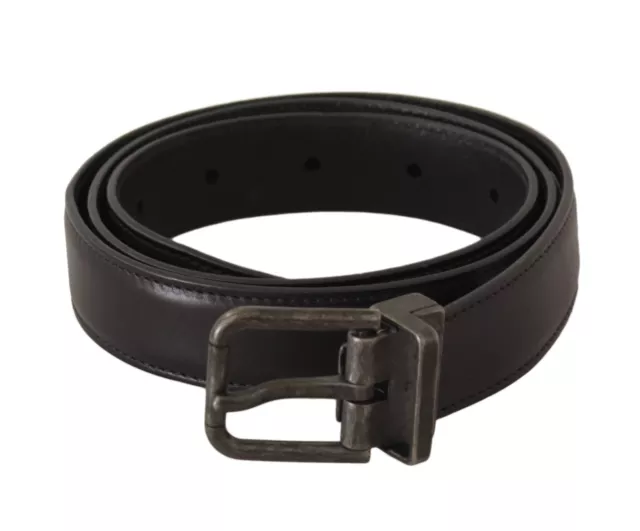 DOLCE & GABBANA Belt Black Calf Leather Antique Buckle Men s. 100cm / 4