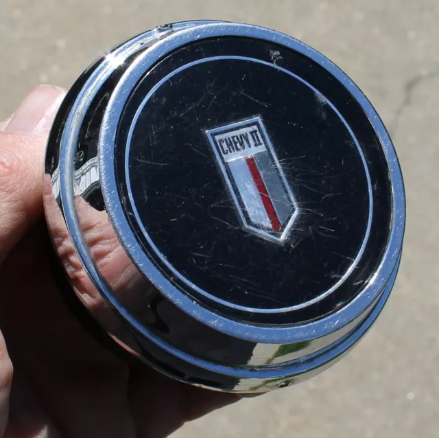 1966 1967 Chevrolet Chevy ll Steering Wheel Horn Button Center Cap Emblem OEM
