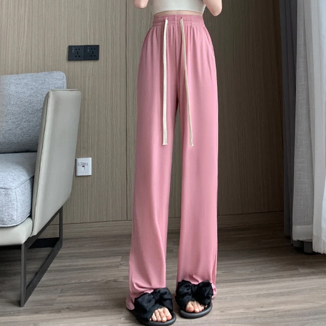 Pantalons 'été Pour Femmes Pantalons Longs à Cordon De Serrage à Jambe Large