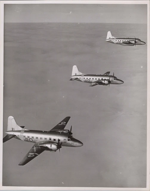 Vickers Varsity Formation Original Vintage Press Photo Raf Royal Air Force 28