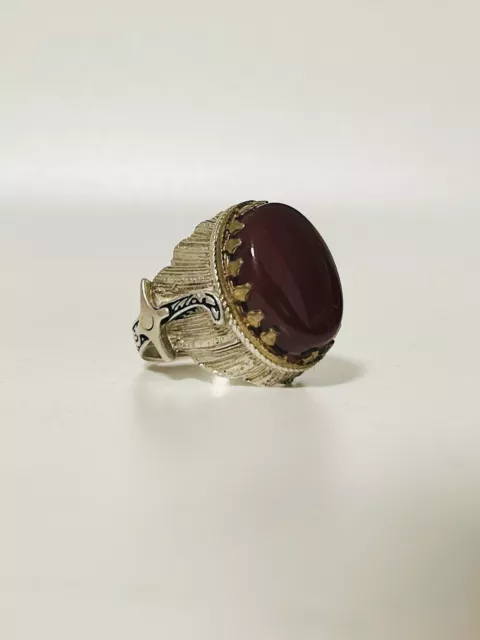 Agate Silver Ring Yemani | خاتم عقيق يمانيي فاخر مميز من اروع واجمل انواع