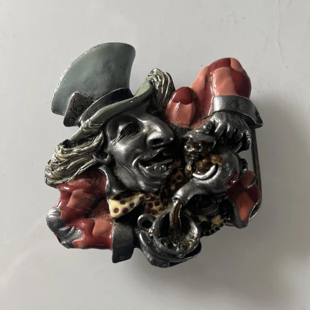 MAD HATTER BELT BUCKLE VINTAGE 1992 made by Dragon design England