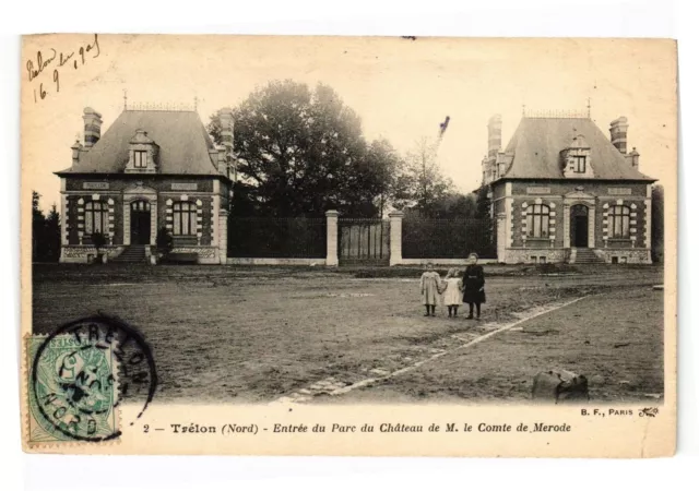 CPA TRELON - Parc entrance to the Chateau de m.le Comte de Merode (190838)
