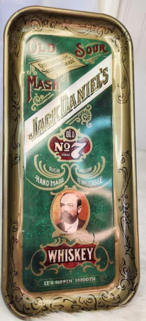 Jack Daniels Old Time Tennessee Whisky Vintage Old No. 7 Metal Serving Tray VTG
