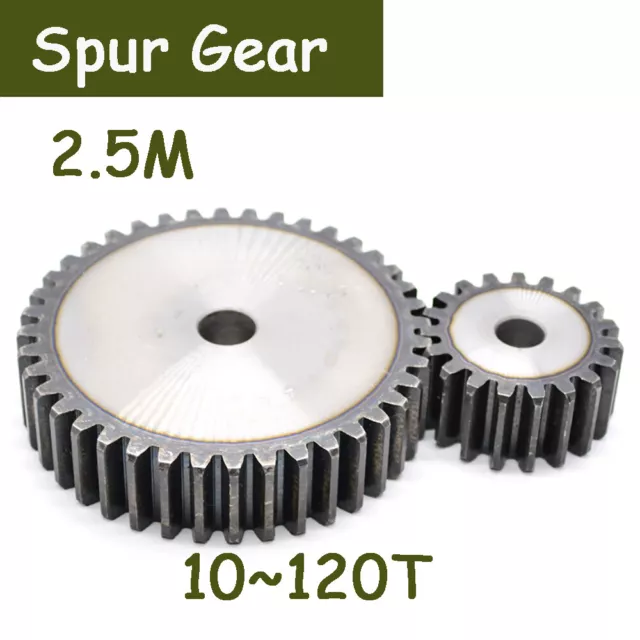 Spur Ingranaggi 2.5 Mod 10~120 Ingranaggio di trasmissione denti 45# passo acciaio 7,85 spessore 25 mm