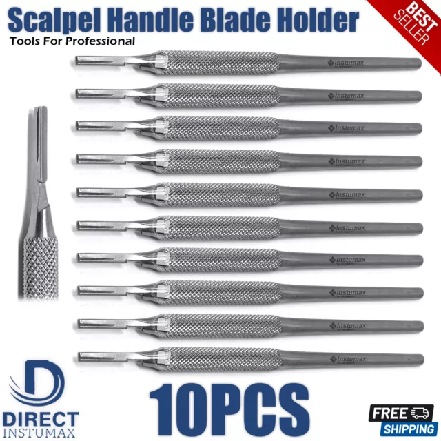 Dental Surgical Scalpel Handle Round Straight No#3 blade holder Stainless Steel