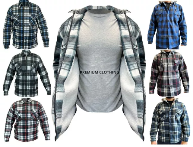 EX STORE Lumber jackets 8808 Mens LINED quilted Fleece shirt Sherpa Flannel Warm