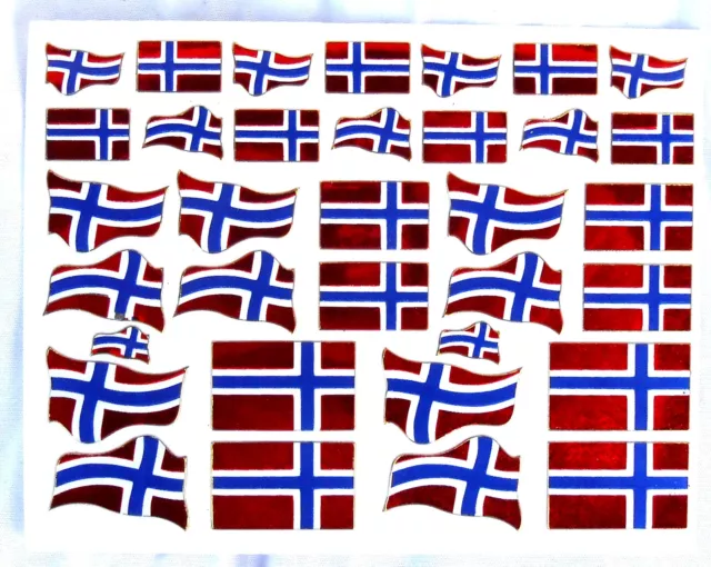 AUFKLEBER Sticker Norwegen norway 36 Stück je Bogen 13x10 cm