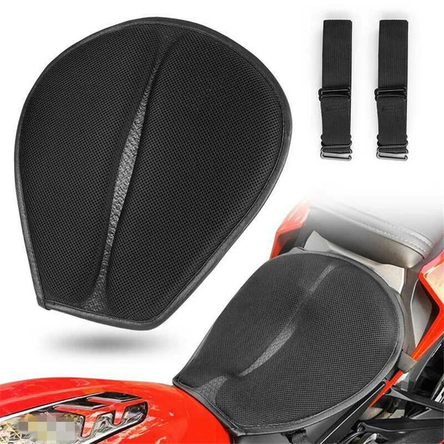 Motorcycle Seat Cushion Air Cooling 3D Mesh Pad Breathable Shock Pad Black