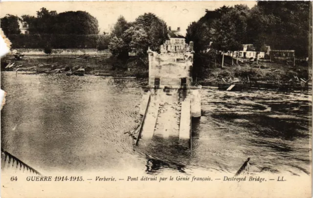 CPA MILITAIRE Verberie-Pont détruit par le Génie francais (317568)